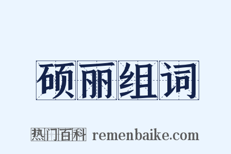 硕丽组词是什么意思的图片